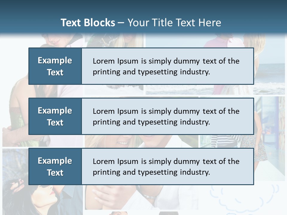 Male Lovers Ocean PowerPoint Template