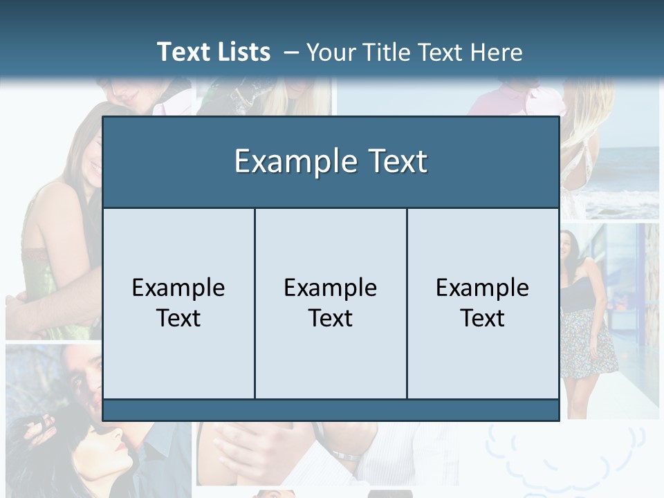 Male Lovers Ocean PowerPoint Template