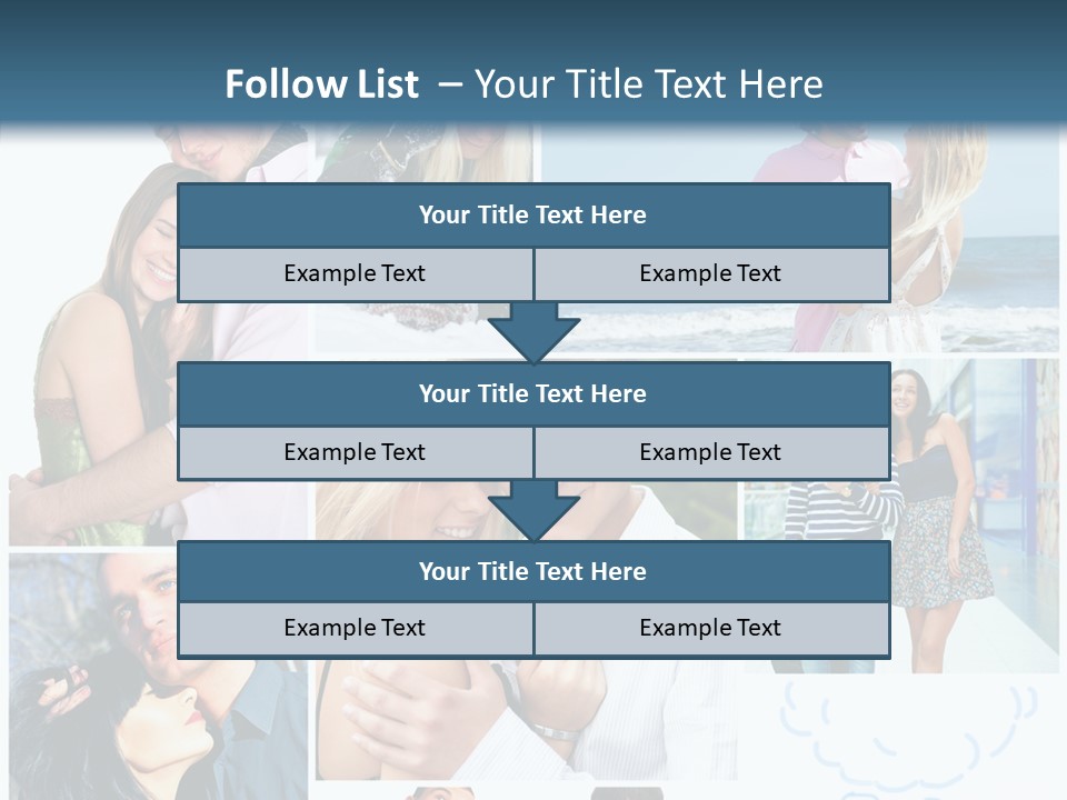Male Lovers Ocean PowerPoint Template