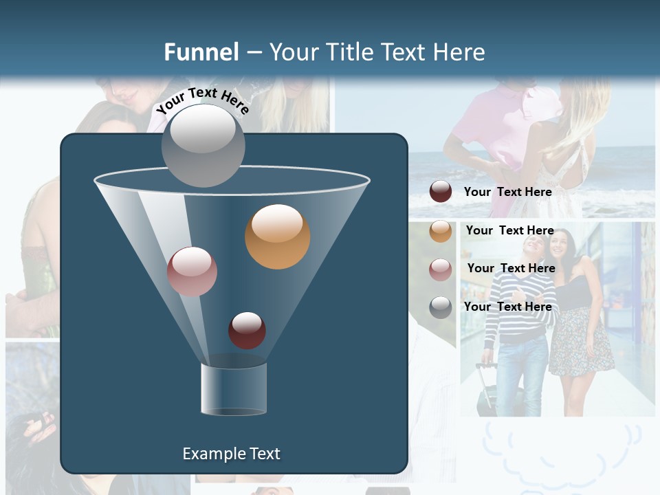 Male Lovers Ocean PowerPoint Template