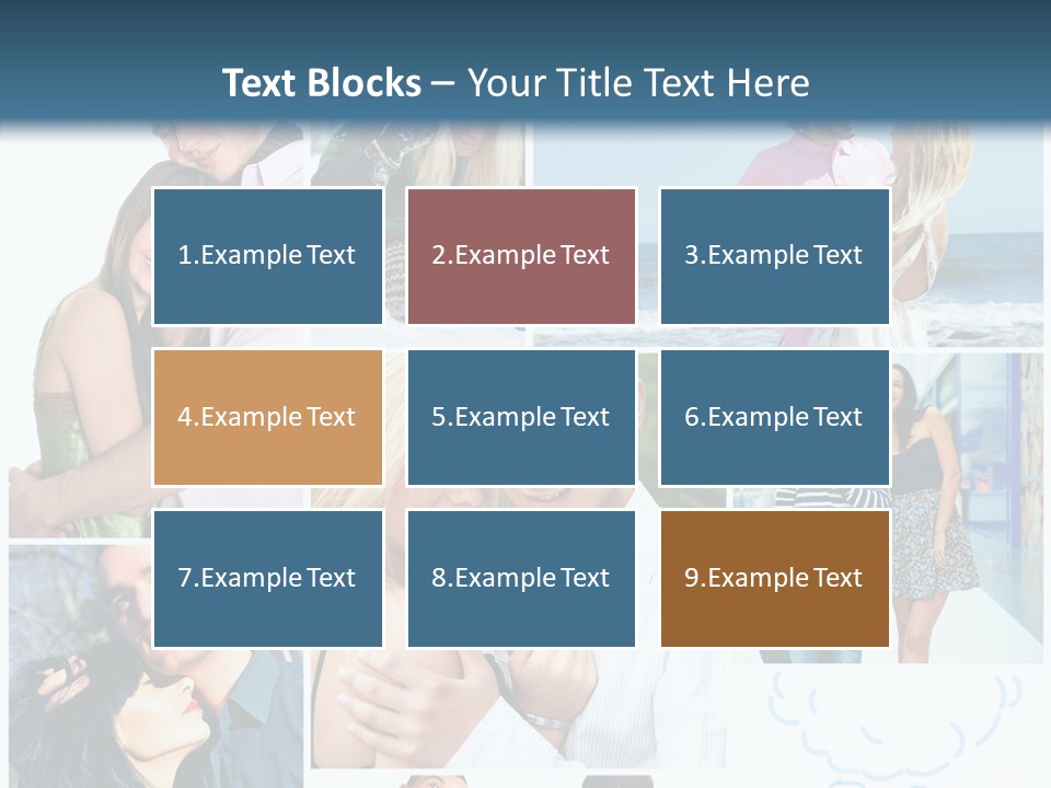 Male Lovers Ocean PowerPoint Template