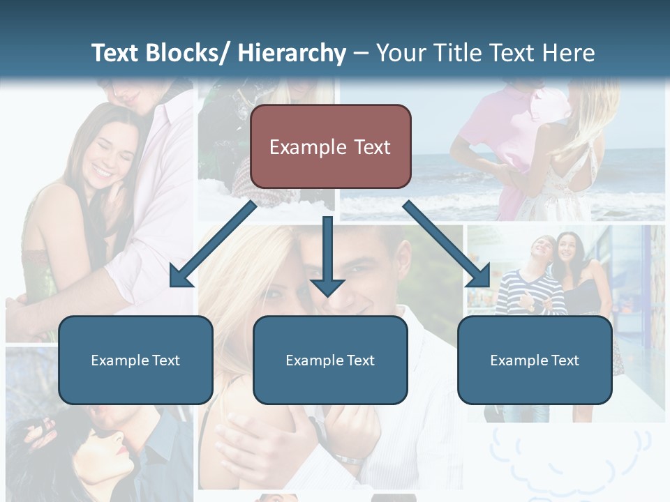 Male Lovers Ocean PowerPoint Template