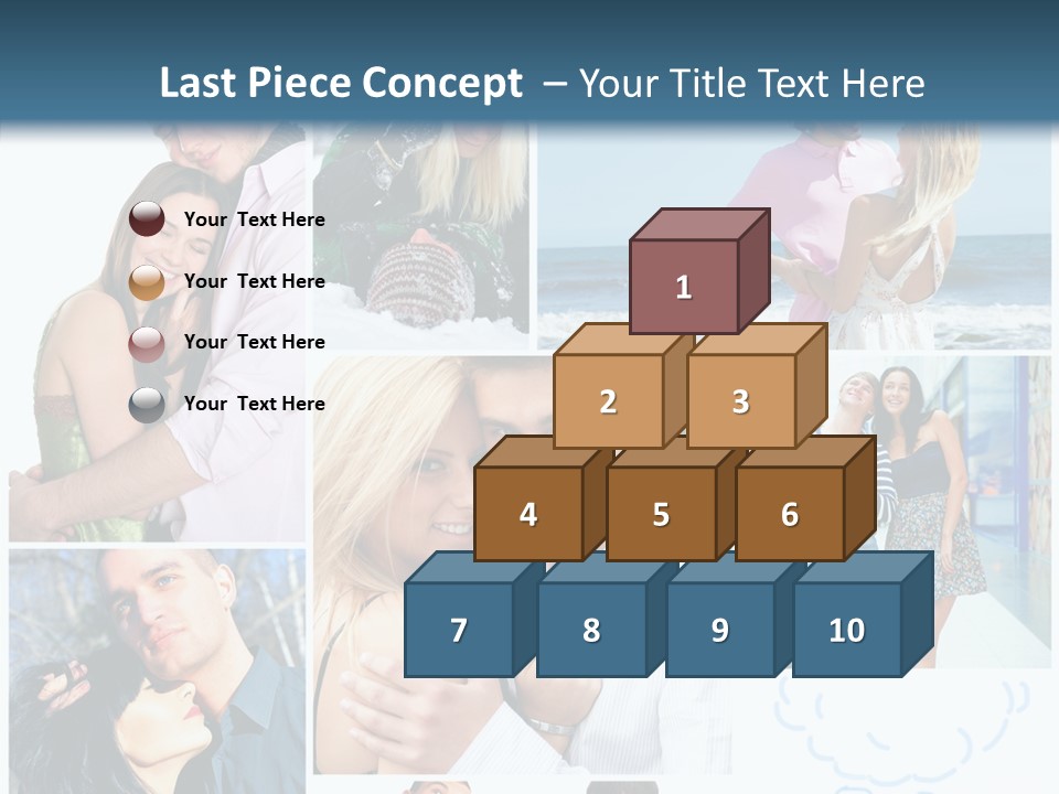 Male Lovers Ocean PowerPoint Template