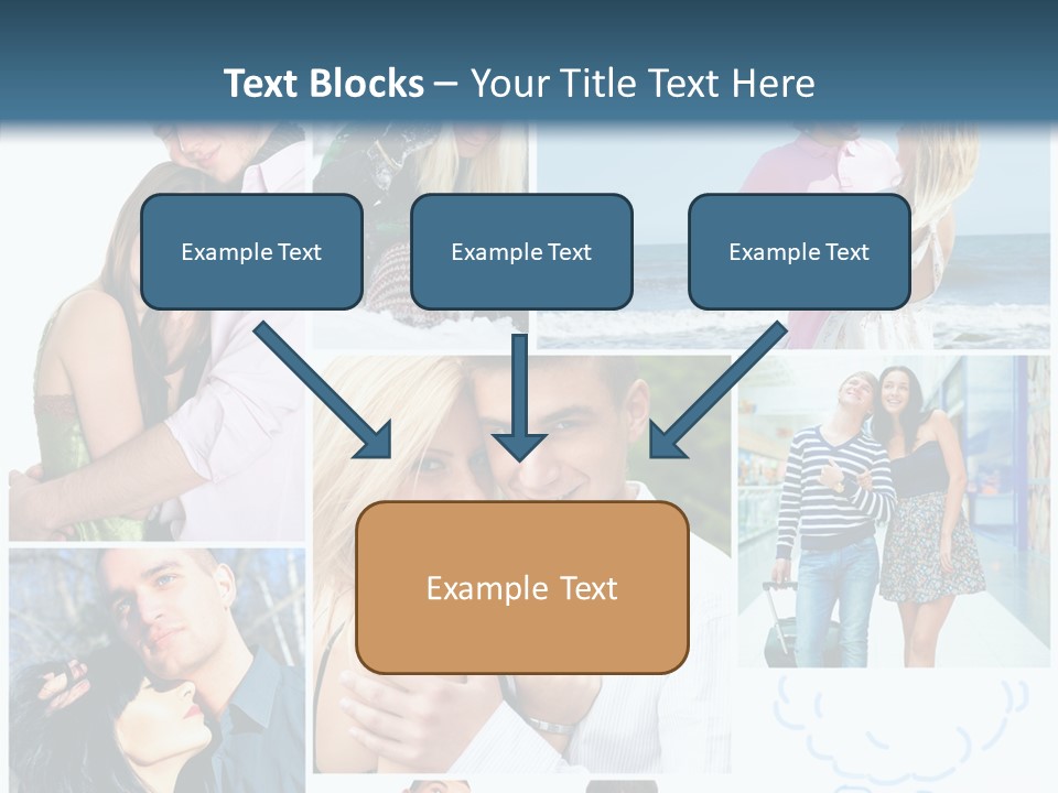 Male Lovers Ocean PowerPoint Template