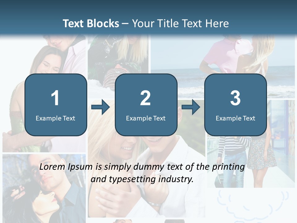 Male Lovers Ocean PowerPoint Template