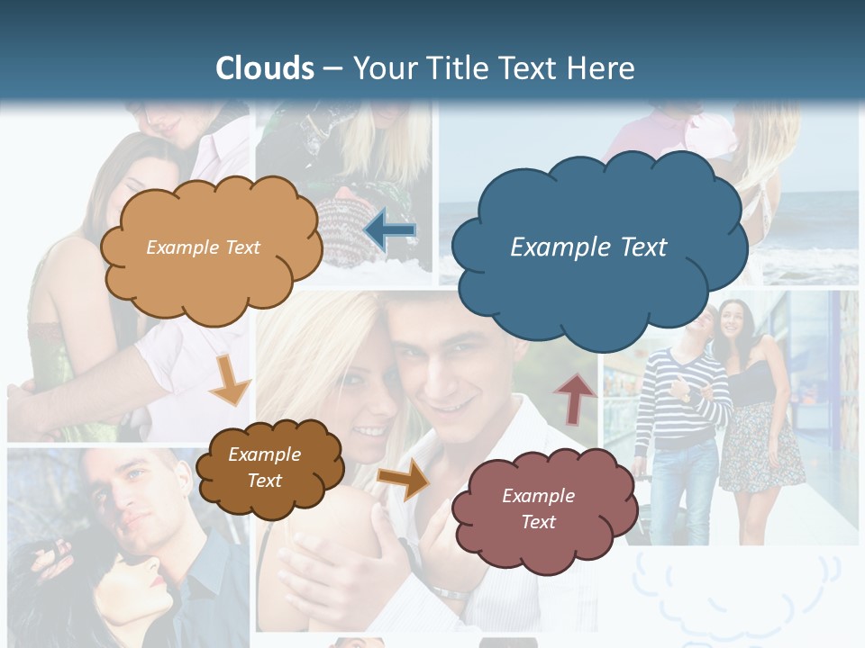 Male Lovers Ocean PowerPoint Template