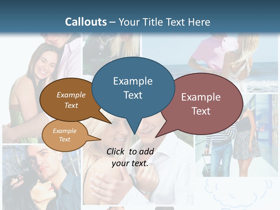 Male Lovers Ocean PowerPoint Template