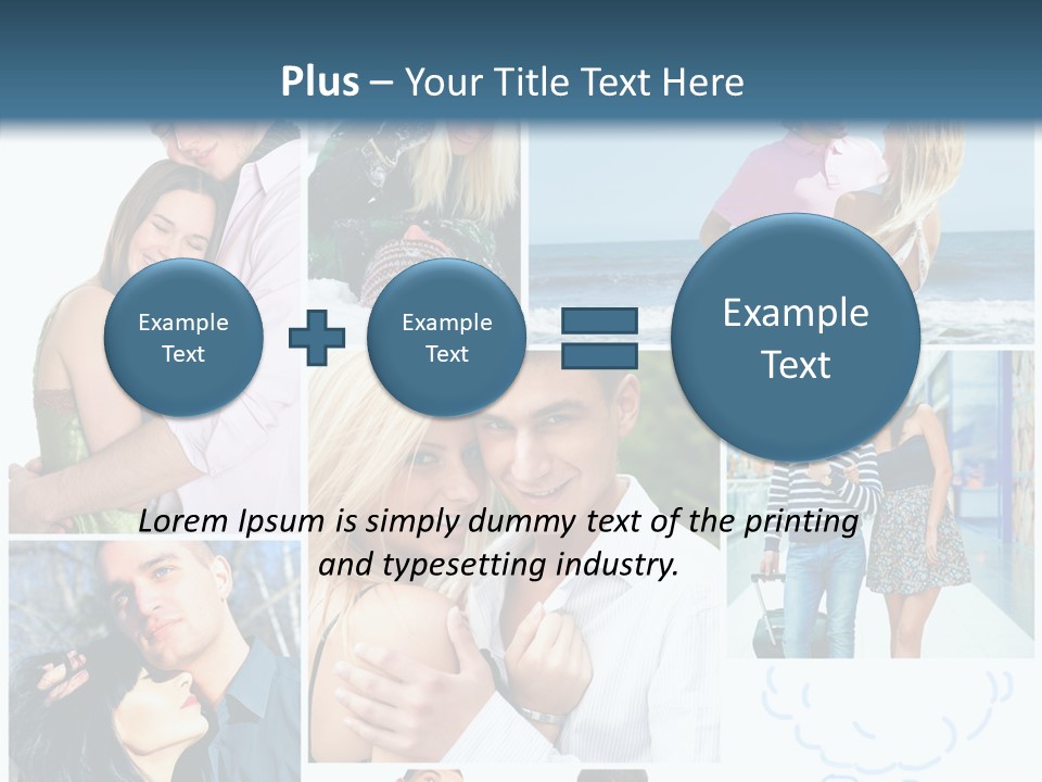 Male Lovers Ocean PowerPoint Template