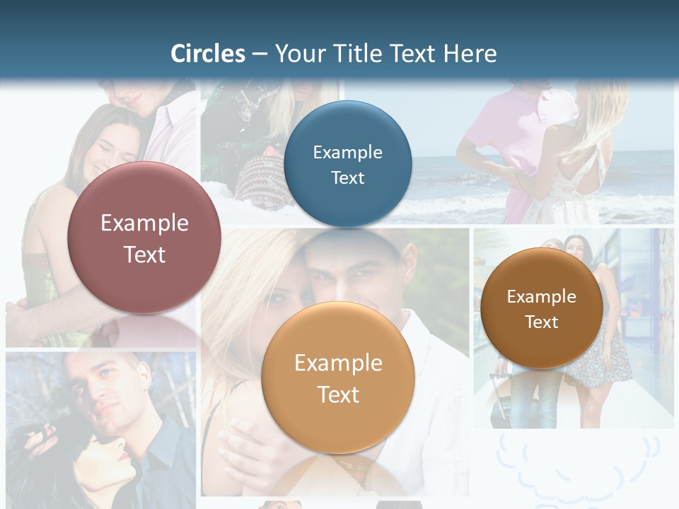 Male Lovers Ocean PowerPoint Template