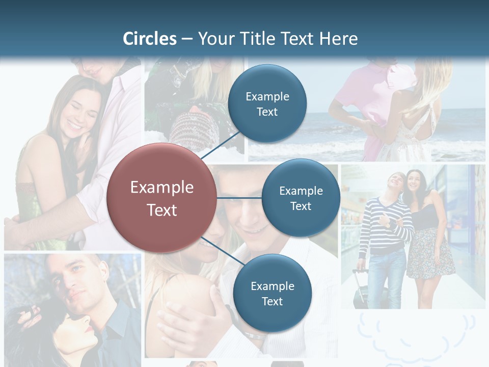 Male Lovers Ocean PowerPoint Template