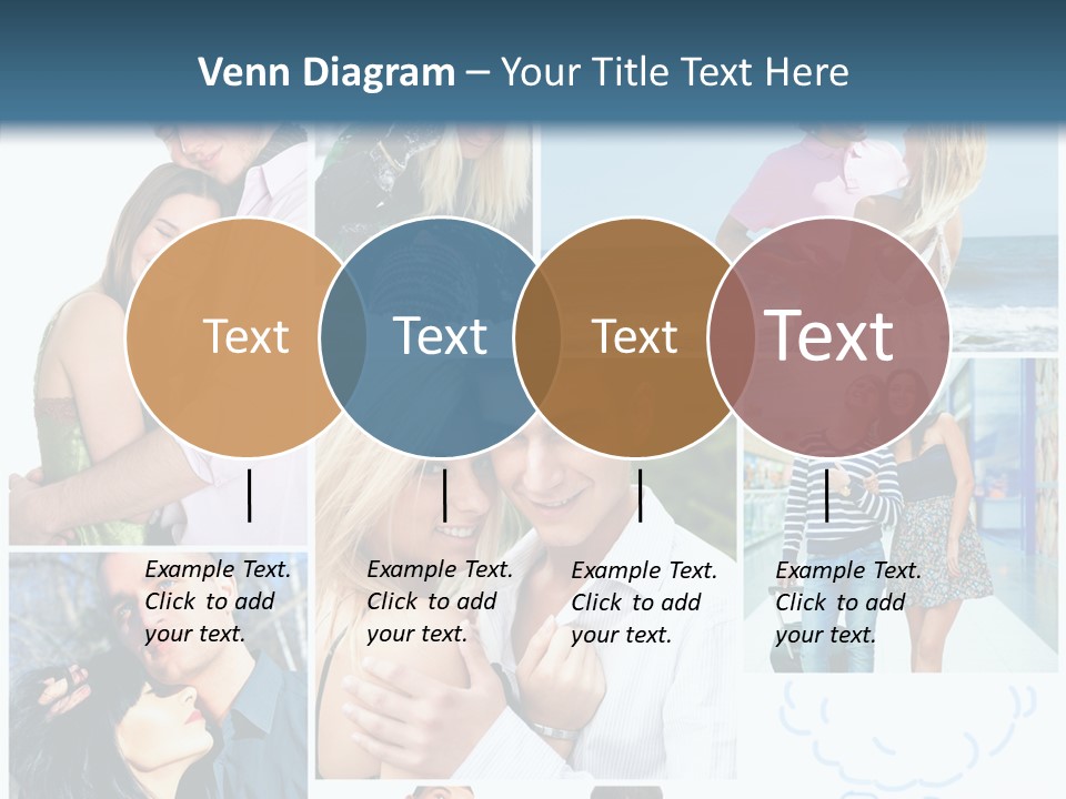 Male Lovers Ocean PowerPoint Template