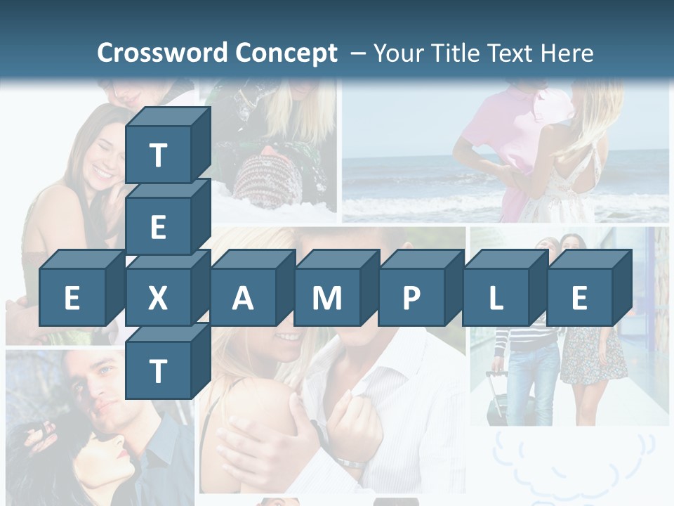 Male Lovers Ocean PowerPoint Template