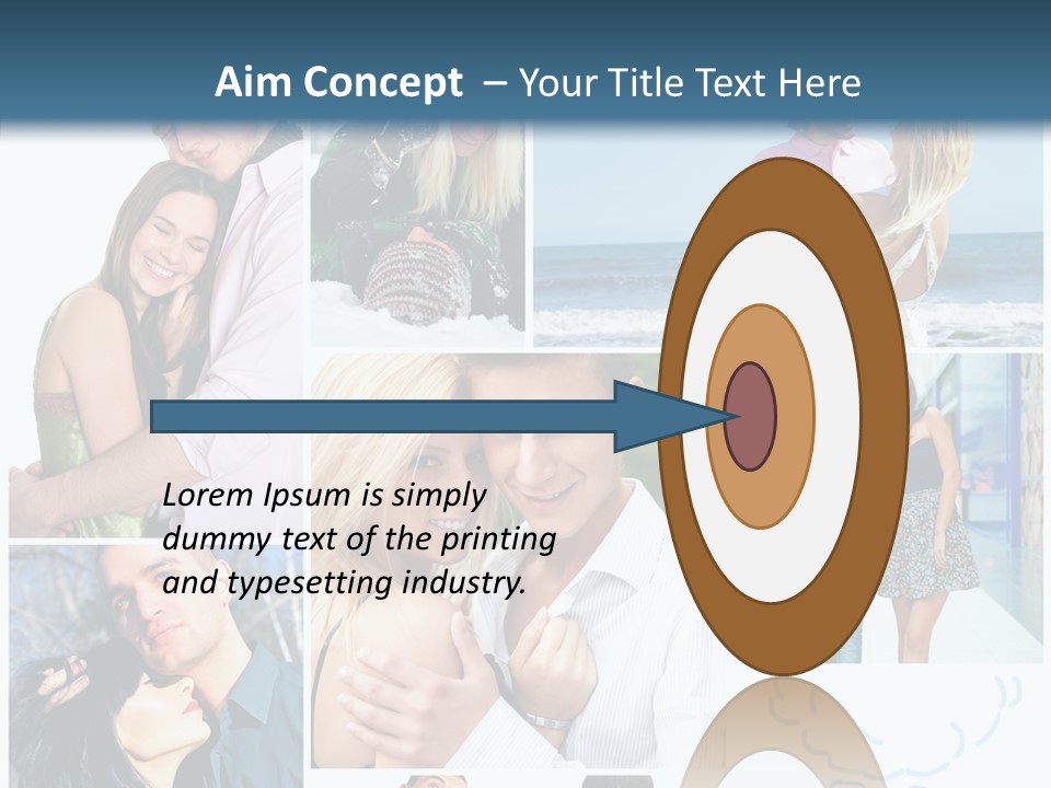 Male Lovers Ocean PowerPoint Template