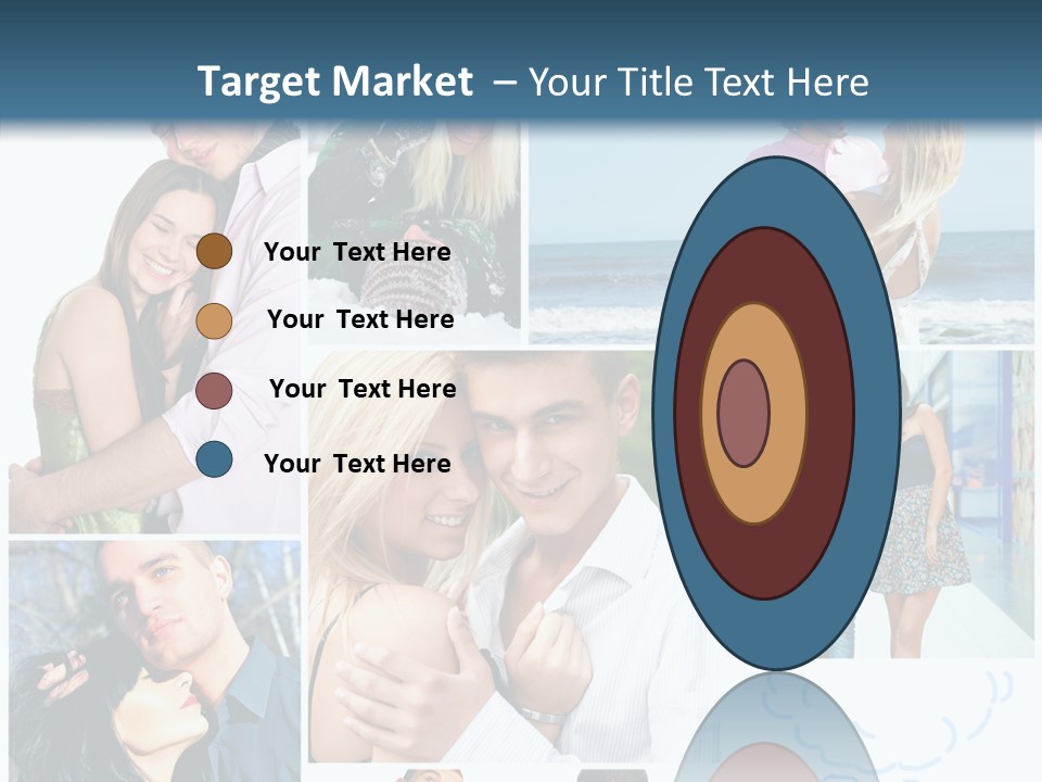 Male Lovers Ocean PowerPoint Template