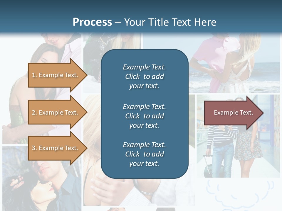 Male Lovers Ocean PowerPoint Template