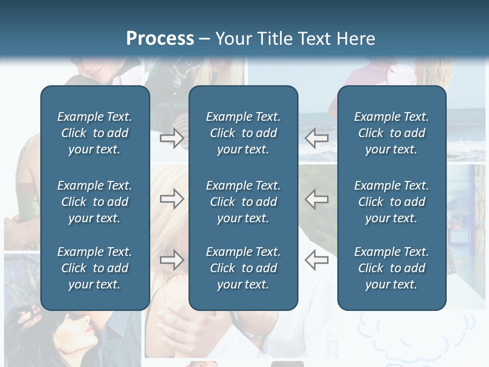 Male Lovers Ocean PowerPoint Template