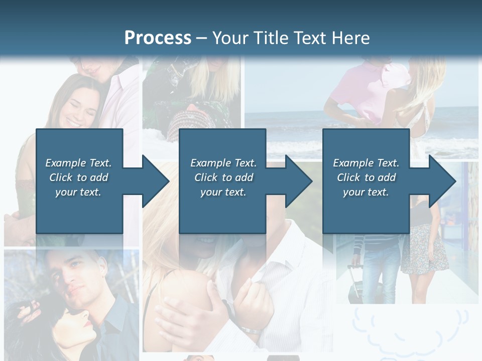 Male Lovers Ocean PowerPoint Template