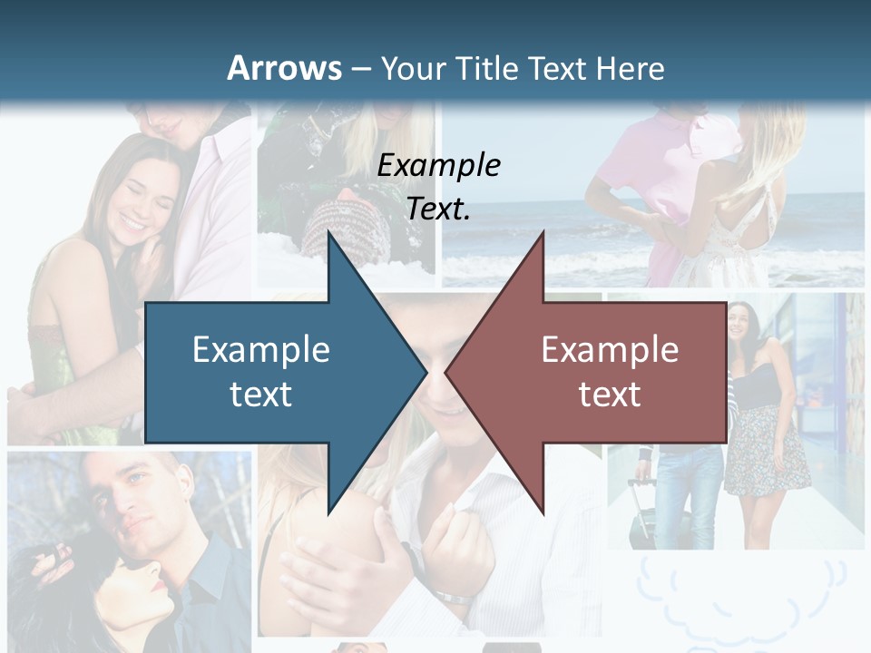 Male Lovers Ocean PowerPoint Template