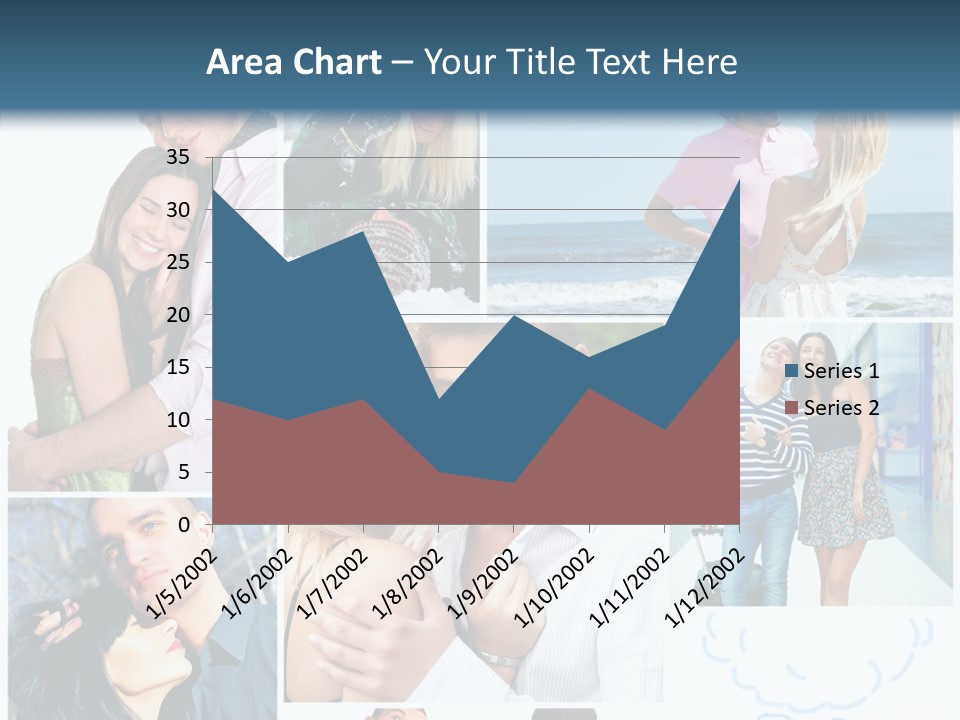 Male Lovers Ocean PowerPoint Template