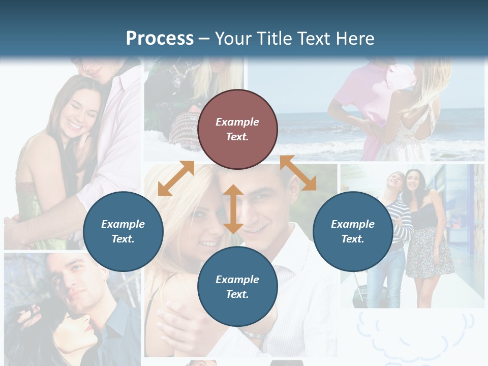 Male Lovers Ocean PowerPoint Template