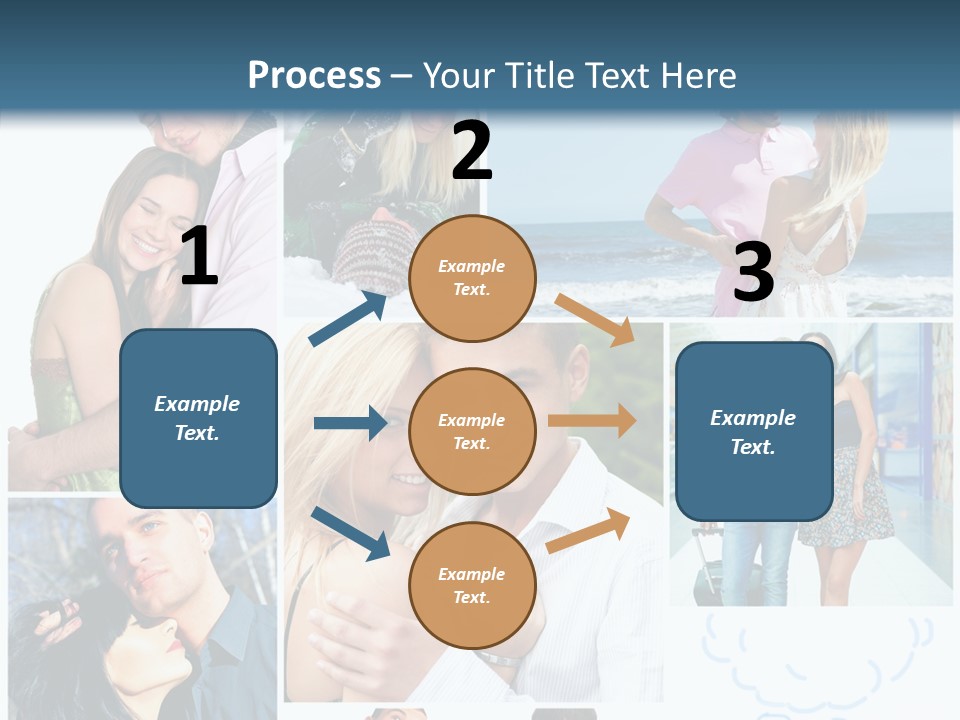 Male Lovers Ocean PowerPoint Template