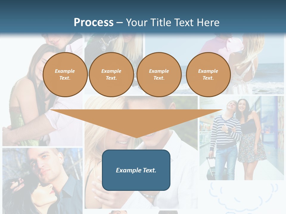 Male Lovers Ocean PowerPoint Template