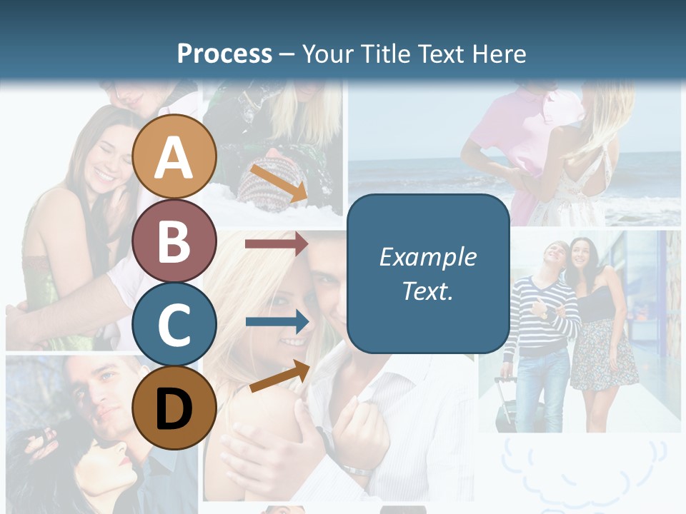 Male Lovers Ocean PowerPoint Template