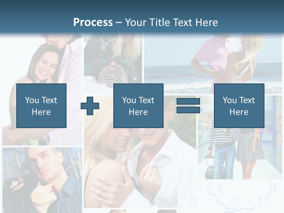 Male Lovers Ocean PowerPoint Template