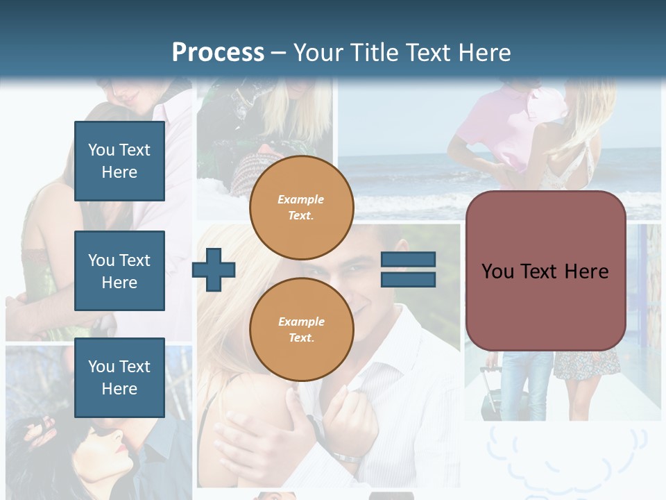 Male Lovers Ocean PowerPoint Template