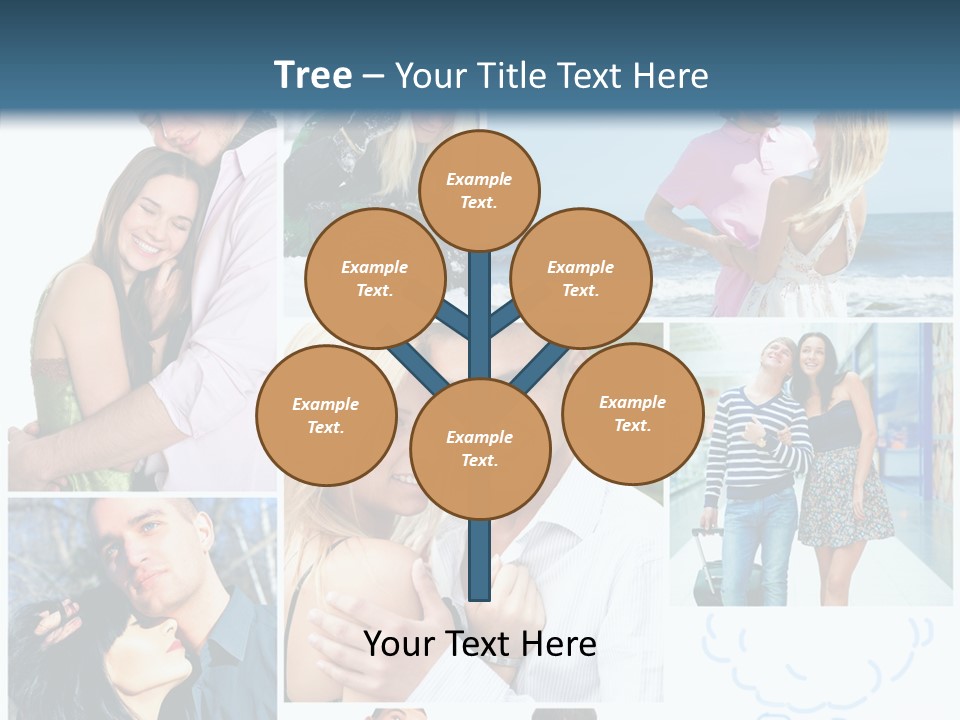 Male Lovers Ocean PowerPoint Template