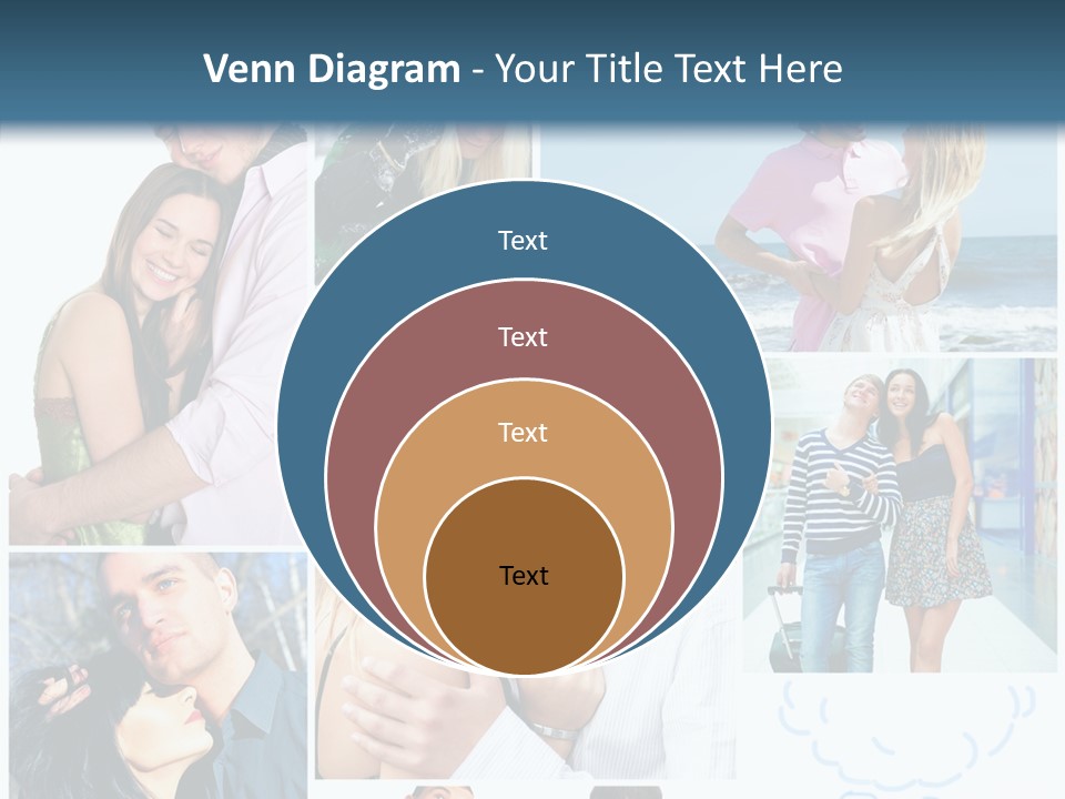 Male Lovers Ocean PowerPoint Template
