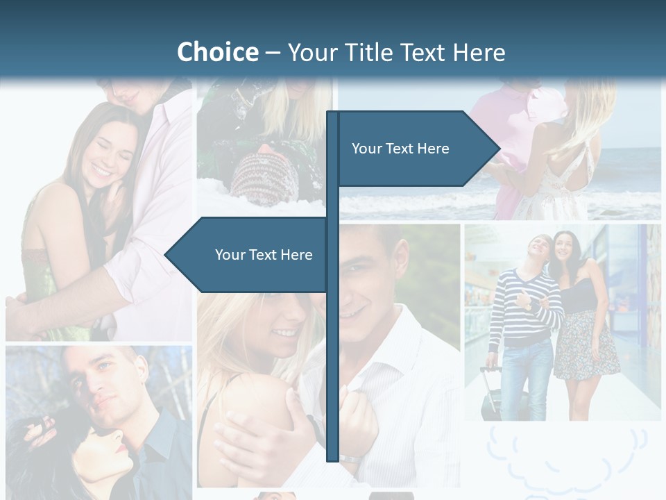 Male Lovers Ocean PowerPoint Template