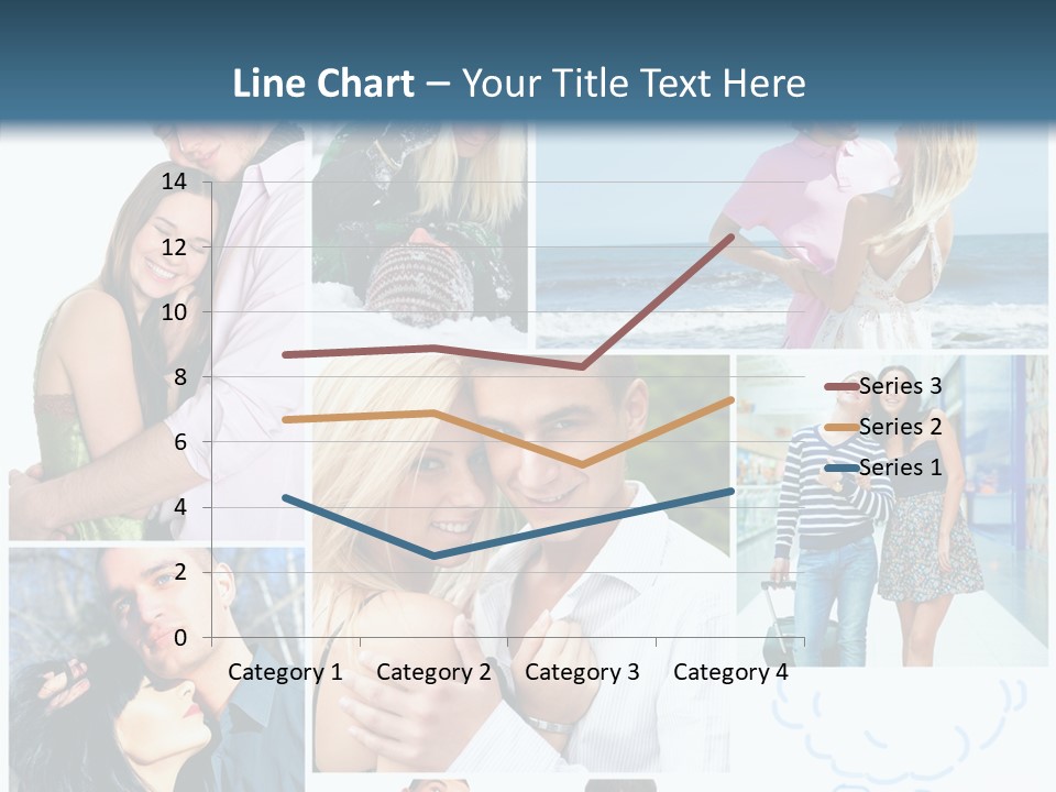 Male Lovers Ocean PowerPoint Template