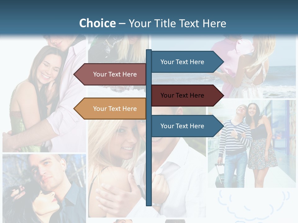 Male Lovers Ocean PowerPoint Template