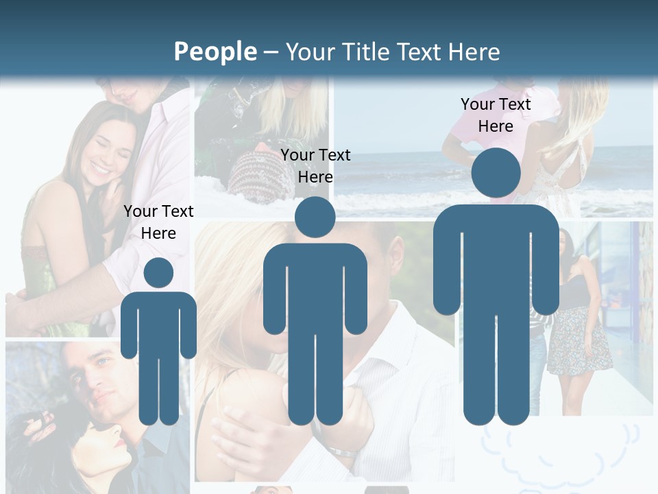 Male Lovers Ocean PowerPoint Template