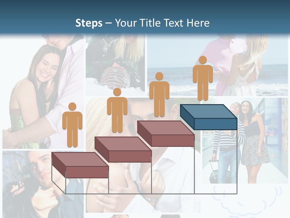 Male Lovers Ocean PowerPoint Template