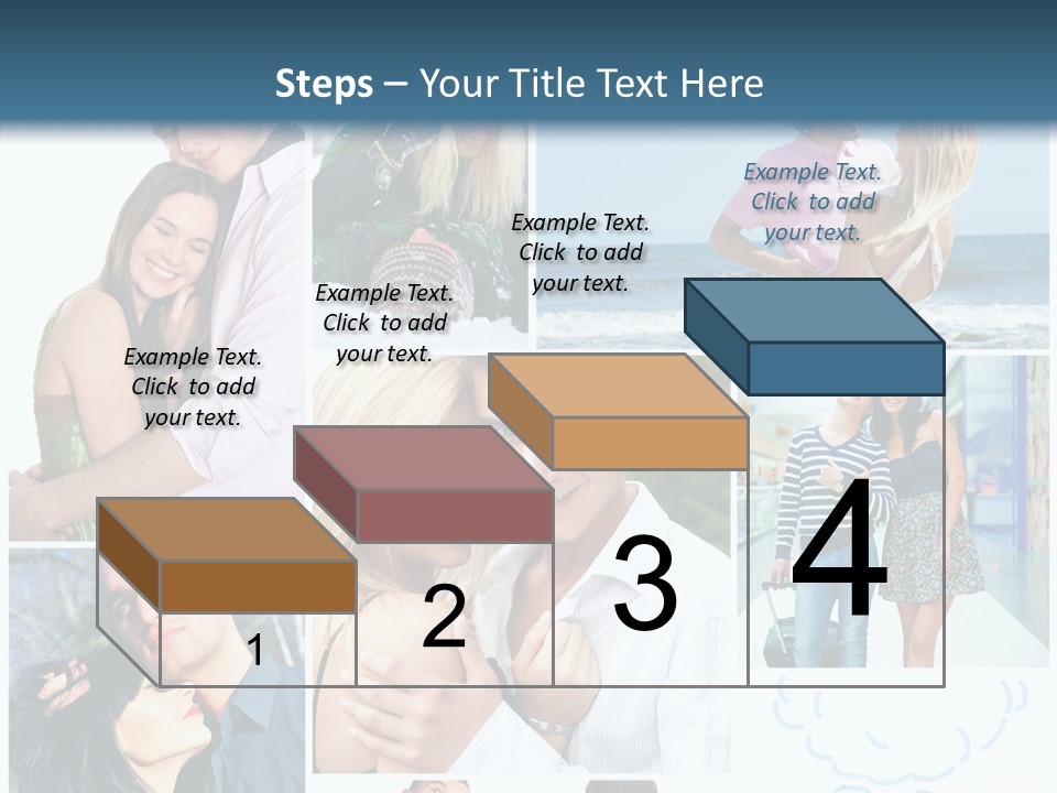 Male Lovers Ocean PowerPoint Template