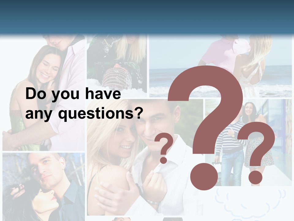 Male Lovers Ocean PowerPoint Template