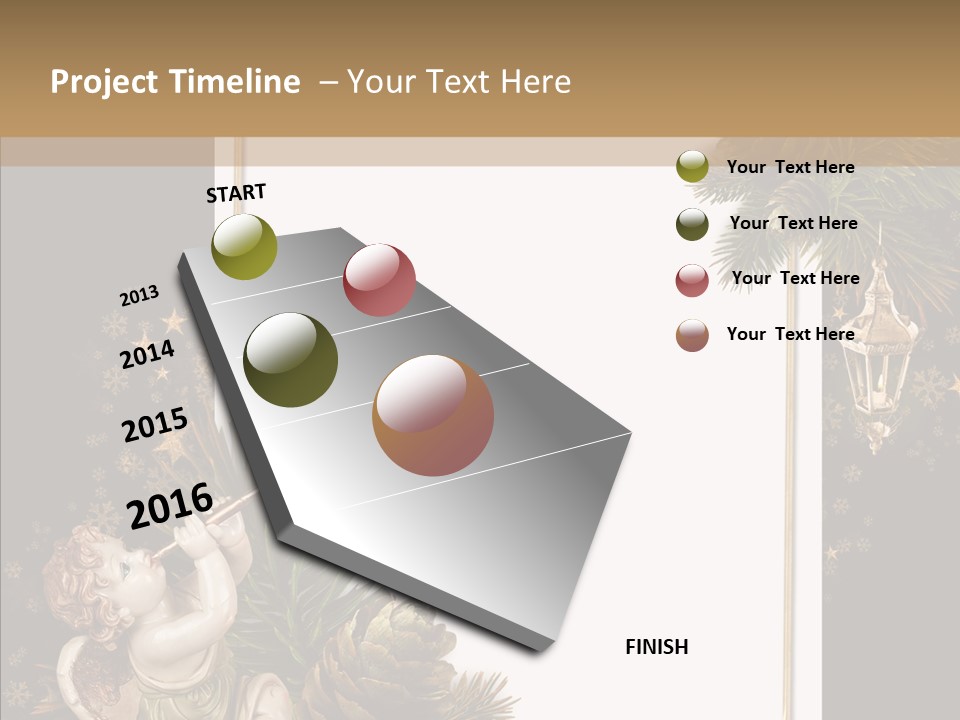 Gift Album Decor PowerPoint Template