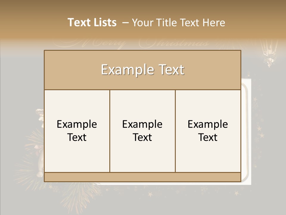Merry Christmas Order Decor PowerPoint Template