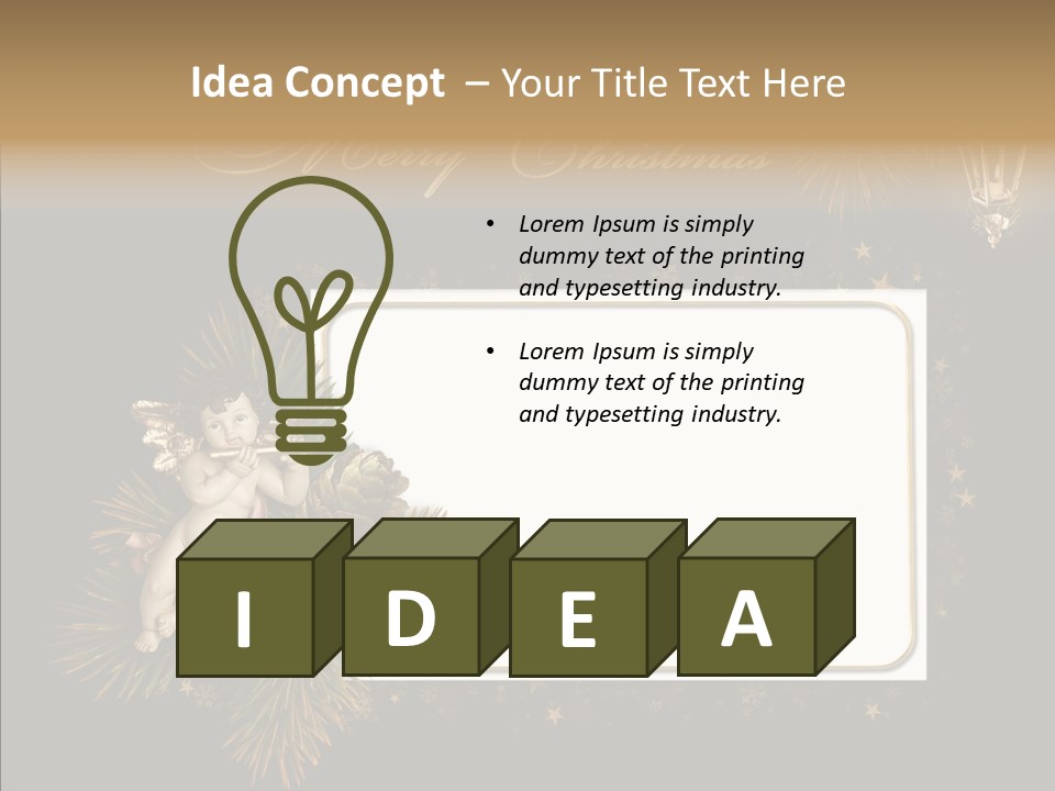 Merry Christmas Order Decor PowerPoint Template