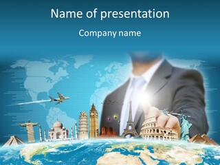 Globe Spring People PowerPoint Template