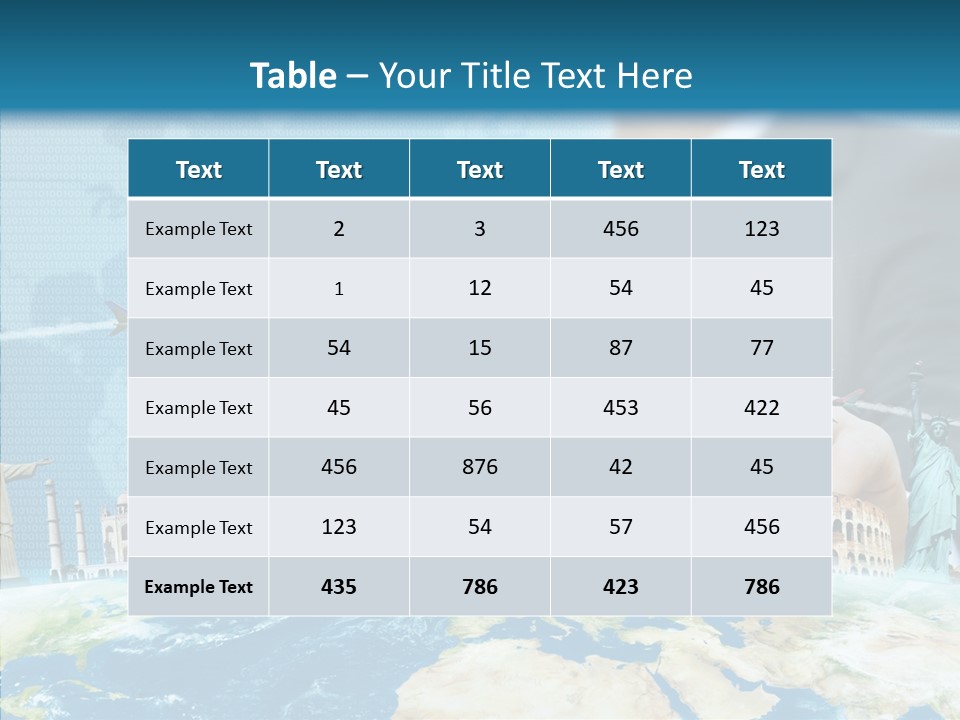 Globe Spring People PowerPoint Template