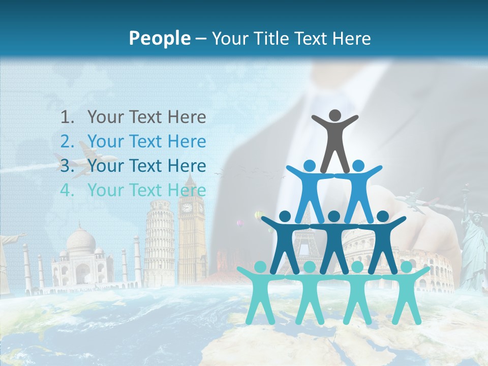 Globe Spring People PowerPoint Template