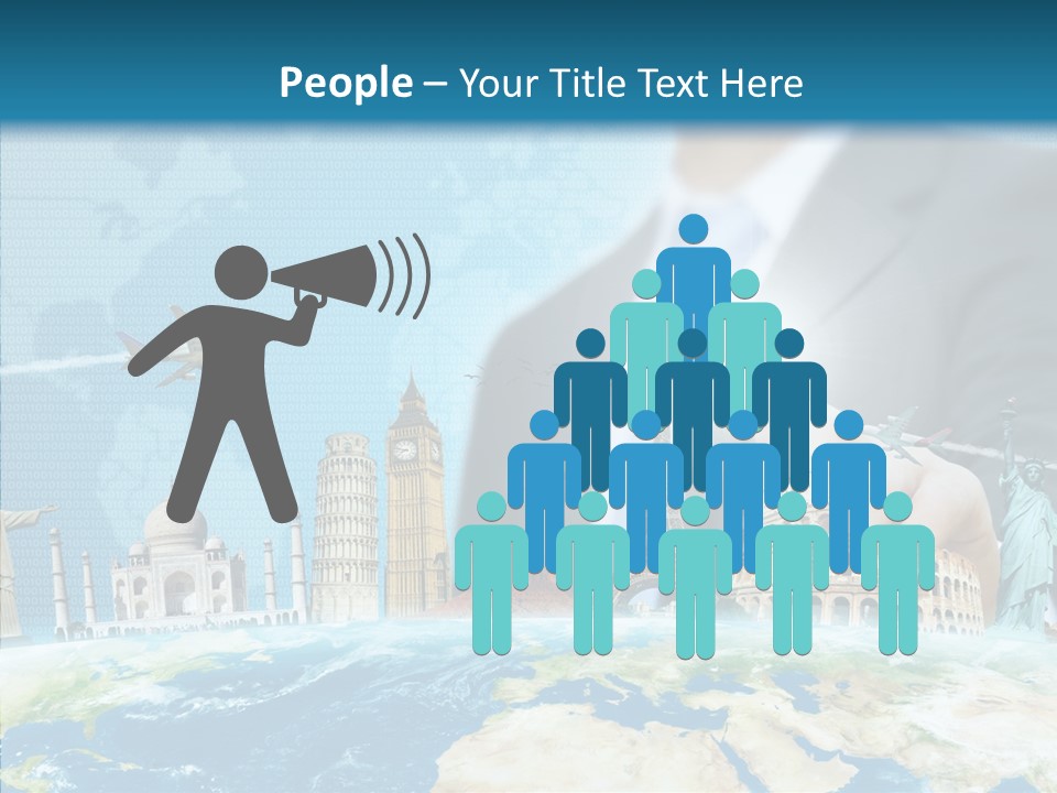 Globe Spring People PowerPoint Template