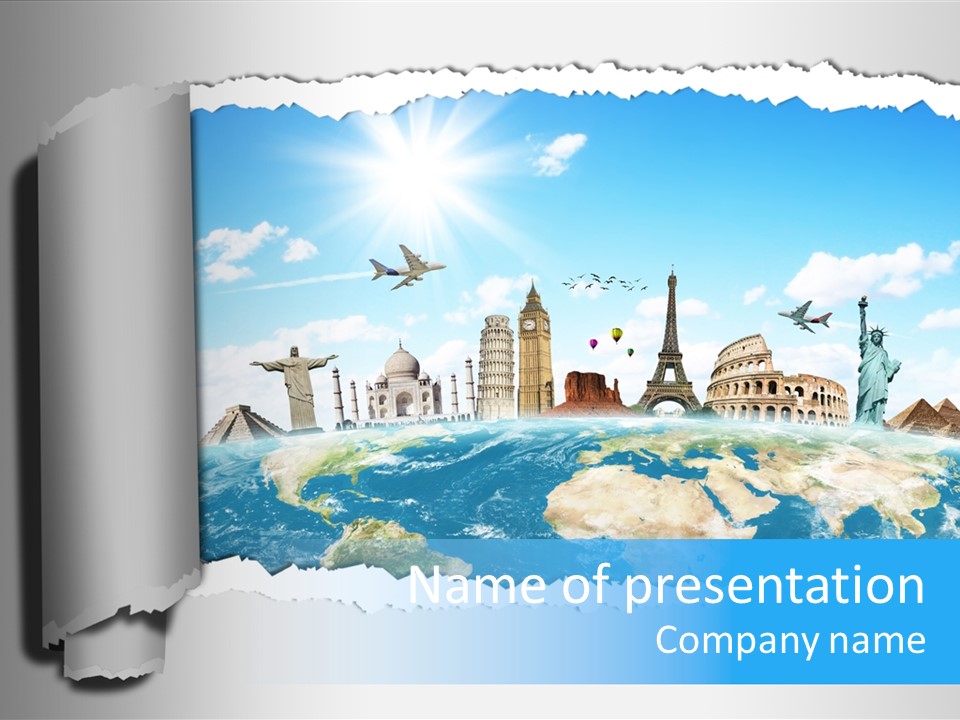 Torn Planet Africa PowerPoint Template