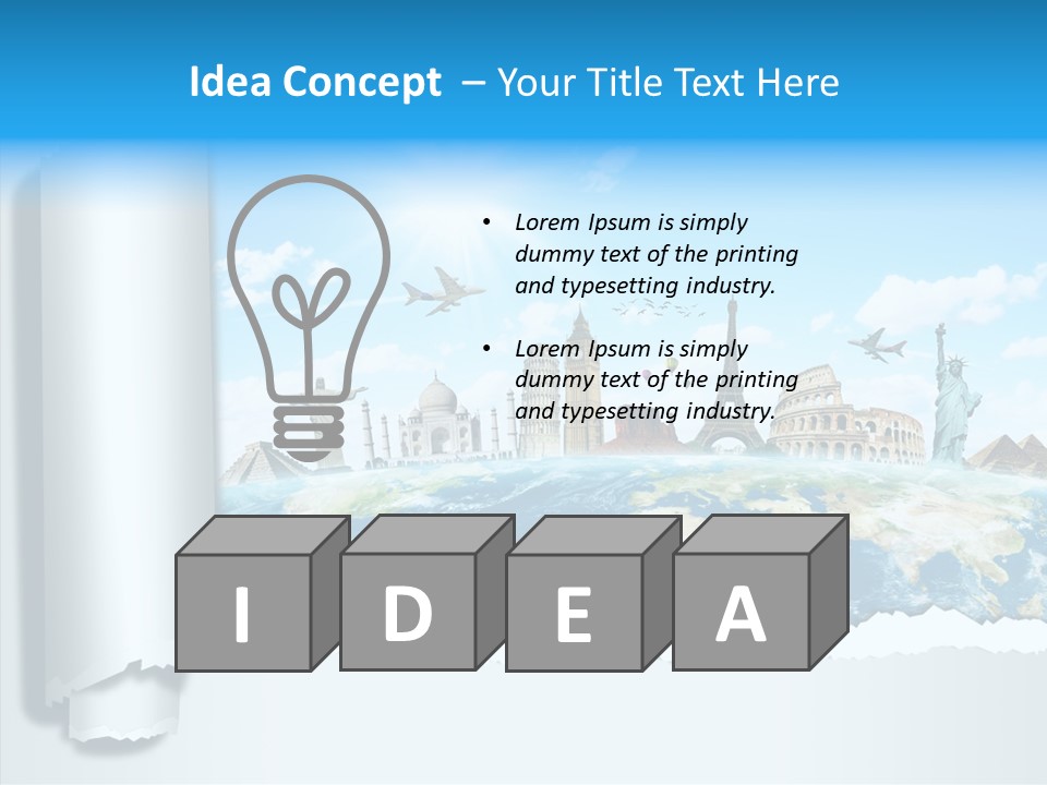 Torn Planet Africa PowerPoint Template