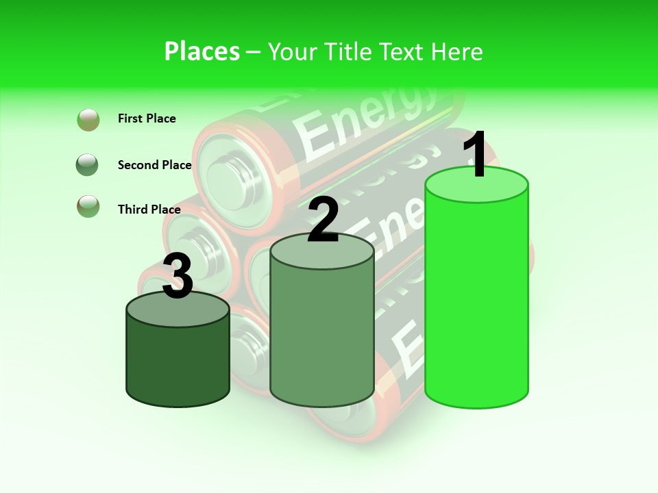 Freigestellt Rechargeable Battery PowerPoint Template