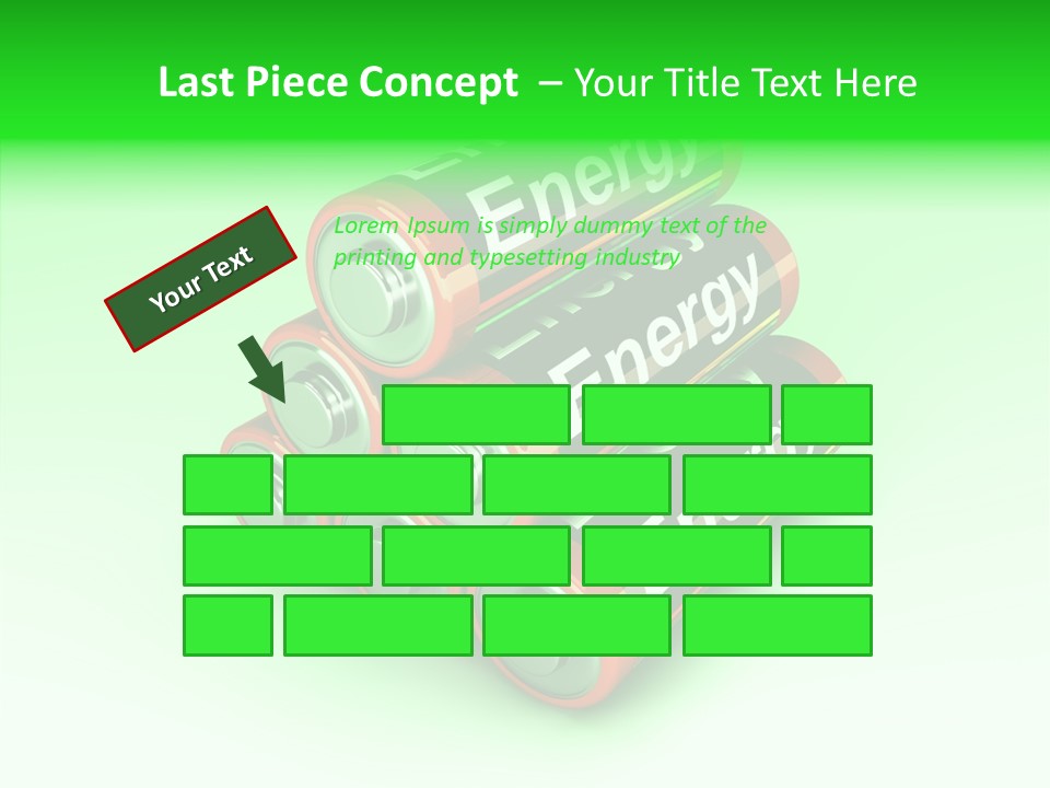 Freigestellt Rechargeable Battery PowerPoint Template