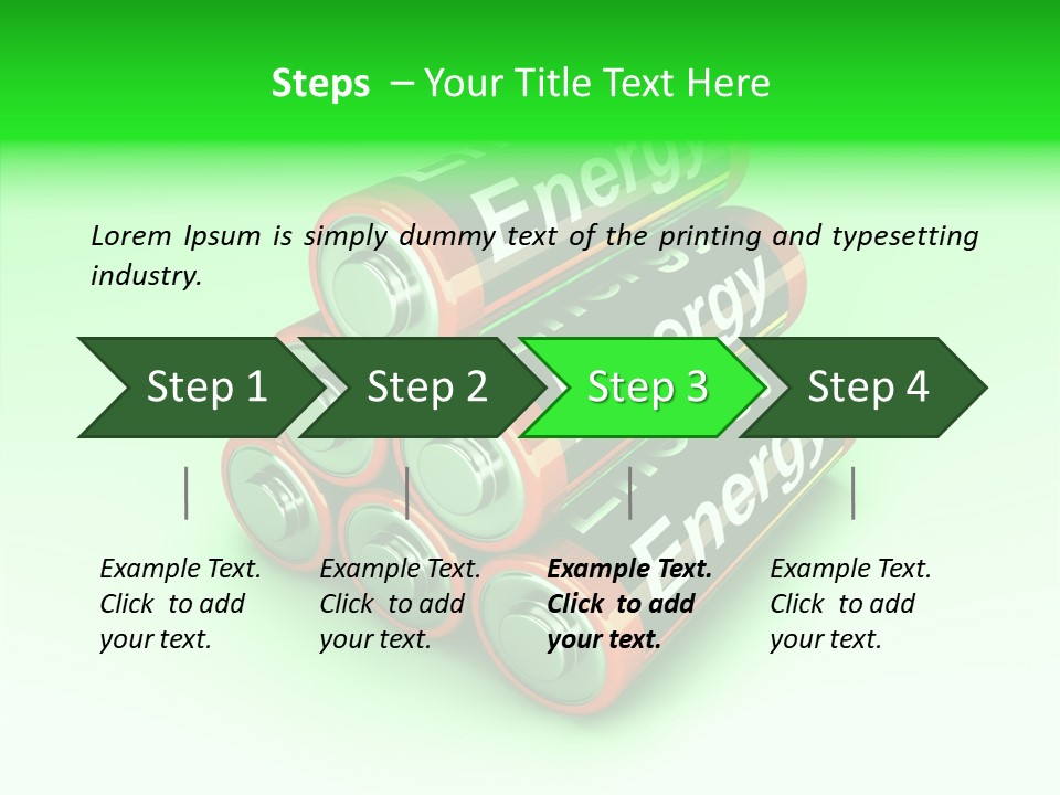 Freigestellt Rechargeable Battery PowerPoint Template